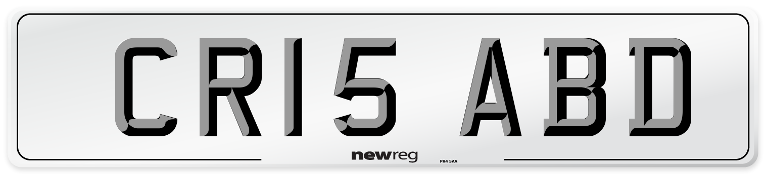 CR15 ABD Number Plate from New Reg
